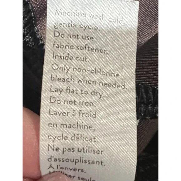 SPANX Leggings Woman’s Brown Faux Leather Alligator Size Large - Picture 7 of 8